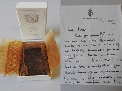 Slice of fruitcake from King Charles and Princess Diana’s wedding sells for £221 at auction