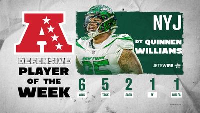 Quinnen Williams named AFC Defensive Player of the Week for Week 6