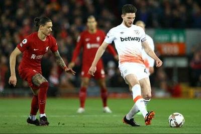 West Ham player ratings vs Liverpool: Declan Rice steps up but Gianluca Scamacca hardly gets a look in