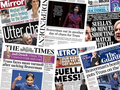 ‘Utter chaos’: What the papers say about Braverman resignation and fracking vote mayhem