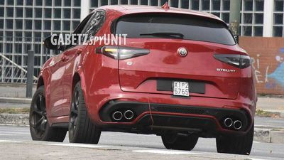 Alfa Romeo Stelvio Quadrifoglio Facelift Spied With New Lights