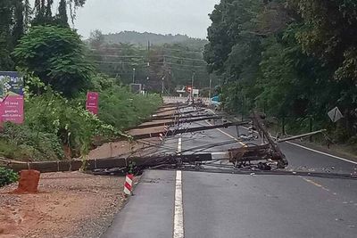 Landslides block roads, cause power cuts in Phuket