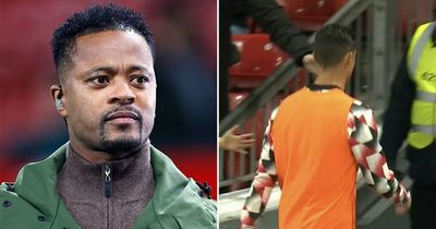 Patrice Evra offers bizarre excuse for Cristiano Ronaldo's decision to storm down tunnel