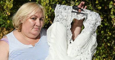 Bride fuming after dry-cleaners 'ruin' her dress just days before wedding