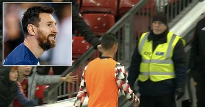 Cristiano Ronaldo receives Lionel Messi reminder after storming down Old Trafford tunnel