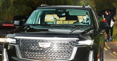 Cristiano Ronaldo arrives at Manchester United training ground for Erik ten Hag talks