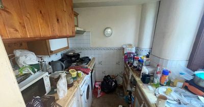 Flat strewn with rubbish and dirty dishes goes on the market for just £10k in Scots town
