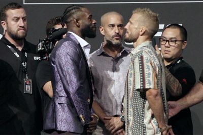 UFC 280 video: Aljamain Sterling vs. T.J. Dillashaw press conference faceoff