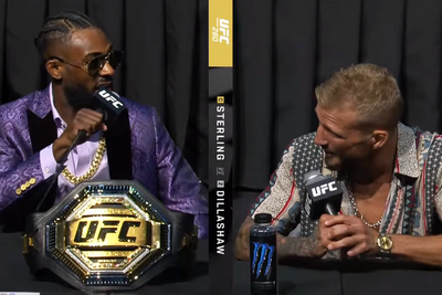 ‘You’re gonna get your ass whipped by a cheater’: Aljamain Sterling, T.J. Dillashaw pop off at UFC 280 press conference