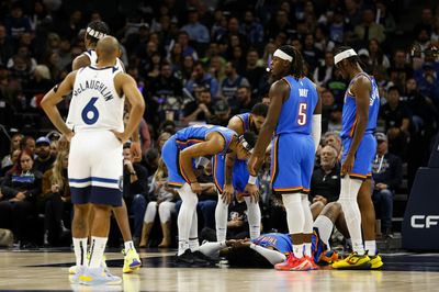 PHOTOS: Best images from the Thunder’s season-opening 115-108 loss to Timberwolves