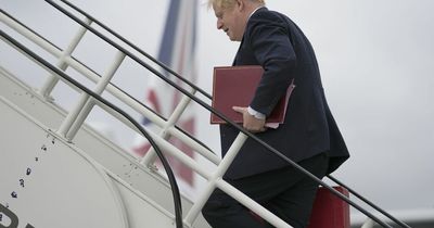 Boris Johnson jumps on plane for UK after Liz Truss resigns