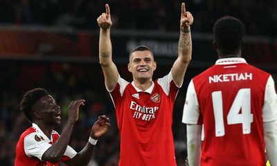 Xhaka fires Arsenal to victory over PSV to seal Europa League progress