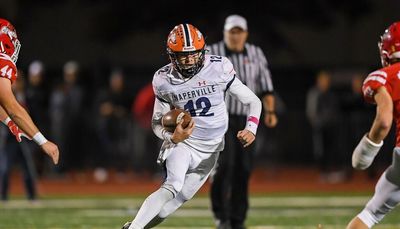 Aidan Gray showcases his running skills in Naperville North’s win against Naperville Central