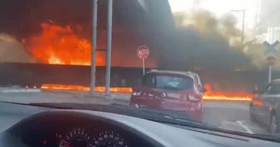 Mexico train fire: Huge blaze erupts and drivers told to stay away after horror smash