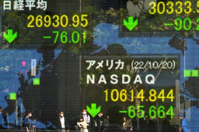 Asian shares mostly fall as investors watch for inflation