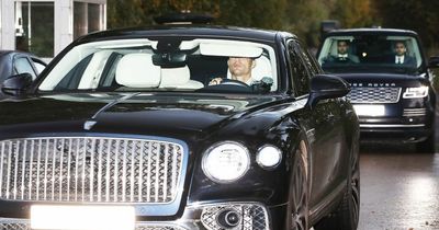 Cristiano Ronaldo arrives at Carrington after being dropped from Manchester United squad