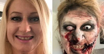 Halloween-loving mum decorates zombie with late mum’s false teeth