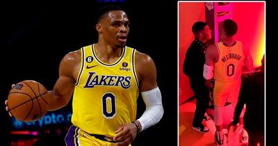 Russell Westbrook's heated exchange with Lakers fan filmed as NBA star 'sworn at'