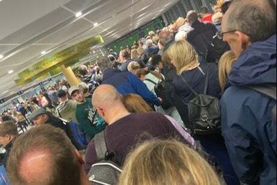 Travel chaos as customers face huge queues at Bristol Airport
