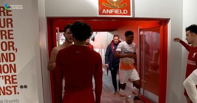 What Declan Rice said to Joe Gomez in Anfield tunnel during Liverpool victory