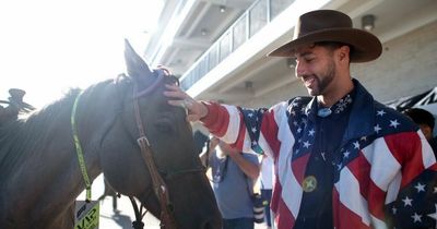 Cowboy Daniel Ricciardo makes eye-catching US Grand Prix entrance on horseback