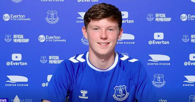 Northern Ireland teen mocks own haircut after signing first Everton pro deal