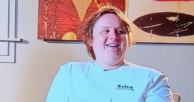 Red-faced Lewis Capaldi trolled by own mum over awkward trouser placement on TV