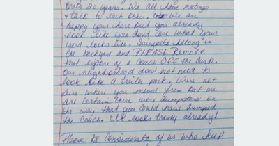 Man left fuming after neighbours brand his home 'trashy' in note just days after moving in