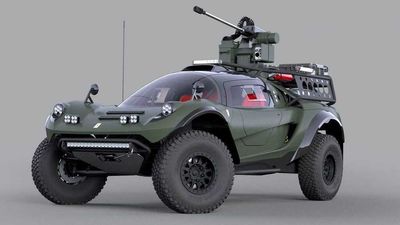 Glickenhaus 008 Rendered As Military Vehicle With Gun On The Roof
