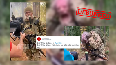 Were these Ukrainians staging a fake battle scene? Nope, it’s a music video