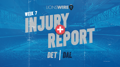 Lions final injury status report for Week 7 vs. Cowboys