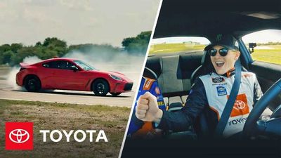 Watch NASCAR, NHRA Drivers Try To Drift In A Toyota GR86