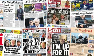 ‘Surely … not again’: what the papers say about Johnson and the Tory leadership race