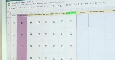 Woman creates 'genius' dating spreadsheet to track progress on all the men she's seeing