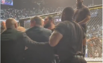 UFC 280 video: Khamzat Chimaev, Abubakar Nurmagomedov separated after physical altercation