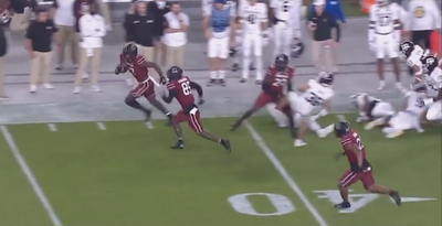 South Carolina returner escaped so many Texas A&M players for stunning 100-yard kickoff return