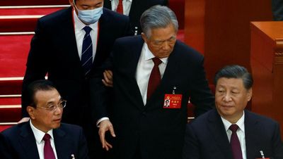 Xi Jinping’s ‘coronation congress’ expels China’s old guard, as Hu Jintao is escorted from the hall