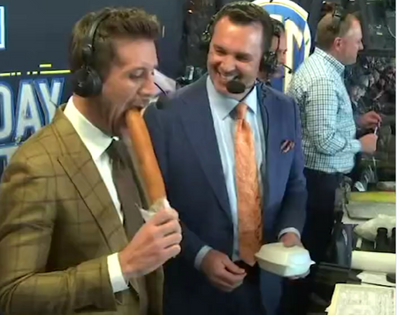 Hot mic captures broadcasters’ hilarious corn dog love during South Carolina-Texas A&M game