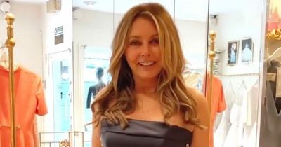 Carol Vorderman gives first glimpse at Pride of Britain dress showing off her trim waist