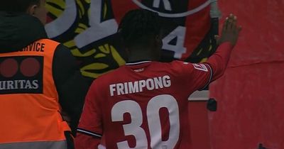 Former Celtic star Jeremie Frimpong makes great apology after hitting young fan in face with a ball
