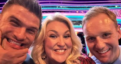 Dan Walker shares look at Aljaž Škorjanec's return to BBC Strictly Come Dancing ballroom as daughter gets selfie with stars