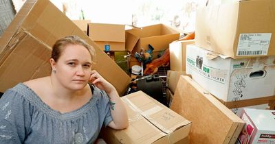 Young family being evicted from their home and facing homelessness