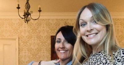Emmerdale's Michelle Hardwick grins at bump as she prepares to give birth