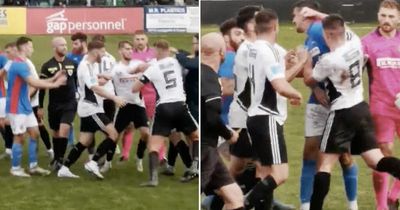 Seven red cards, bottles thrown and a mass brawl as football match ends in extreme violence