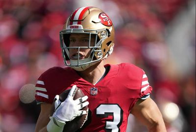 Christian McCaffrey gains 10 yards on his first carry for the 49ers