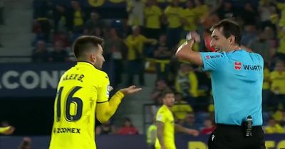 Villarreal star cruelly sent off after referee intervenes to ruin touching tribute