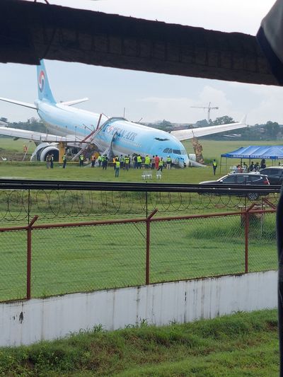 Korean Air says jet overran runway in Philippines, no injuries reported