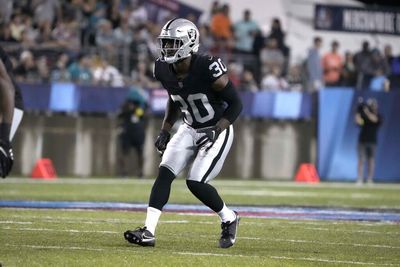 Watch: Raiders S Duron Harmon 73-yard pick six slams door on Texans