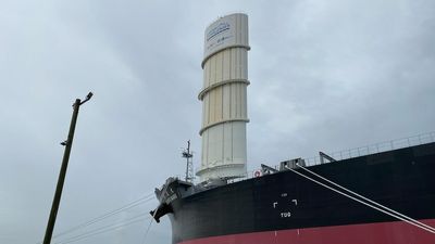 Mitsui OSK Line's partly wind-powered bulk carrier makes 'history', sails into Newcastle