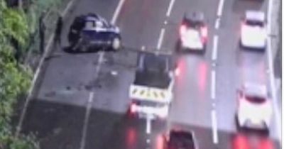 Two-vehicle crash on Glasgow's M8 causes rush hour chaos